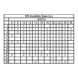 650 Steel Return Air Grille, 1/3in Fin Spacing