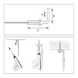 1/4" 90 Degree Eyelet Cable Standard Hanger No. 2 (10 per bag)