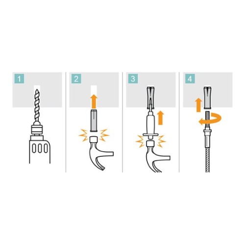 3/8" Stud Cable Standard Hanger No. 2 (10 per bag)