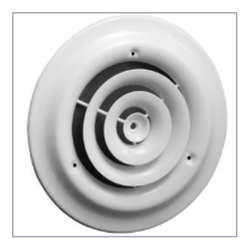 16 Steel Round Diffuser - Bright White