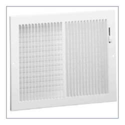 661 Steel 2-way Register, MS damper, 1/3in Fin Spacing