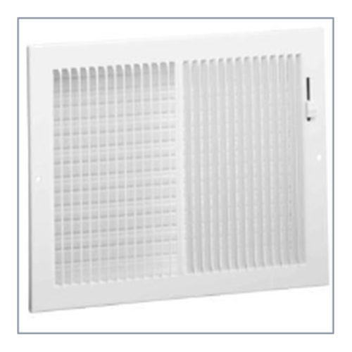 661 Steel 2-way Register, MS damper, 1/3in Fin Spacing