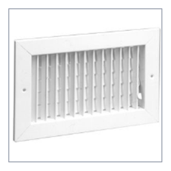 821 Steel Register Vertical Fins, MS damper