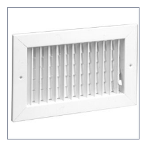 821 Steel Register Vertical Fins, MS damper