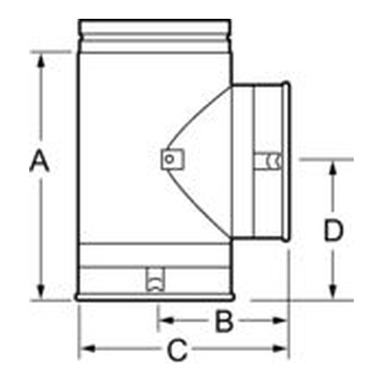 RT Tee Dimensions